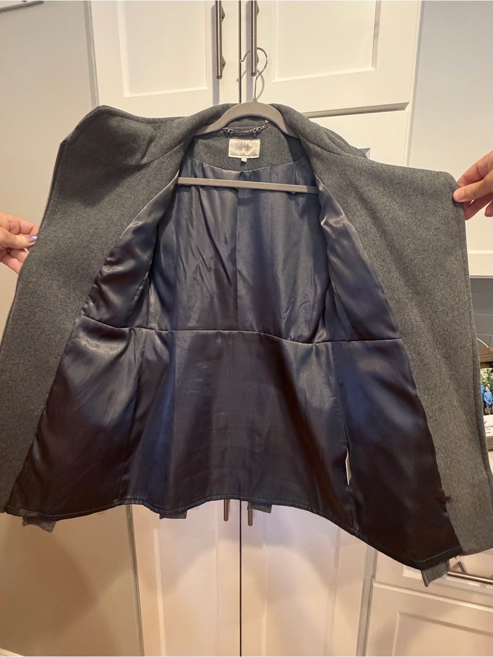 Laundry by Shelli Segal Asymmetrical Zip Coat - Picture 10 of 10